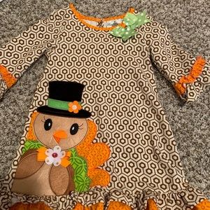 Thanksgiving dress with hair bow included